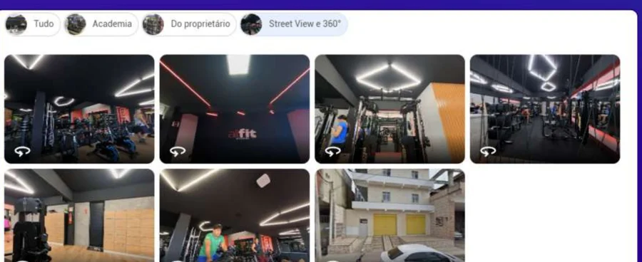 Fotos internas em 360° publicadas no perfil do Google