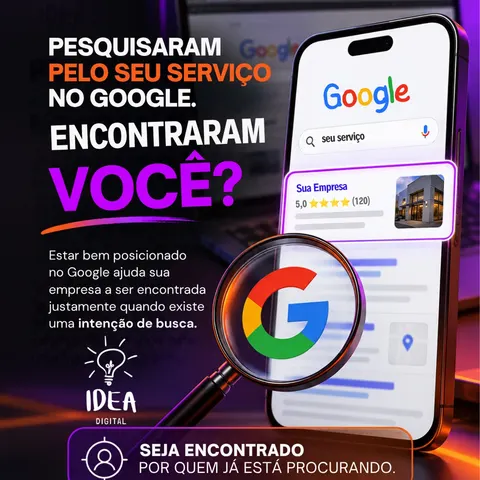 🔎 Seu cliente está procurando. Ele encontra você? Estar bem posicionado no Google coloca sua empresa na frente de qu…