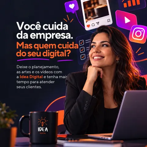 📱 Você cuida do seu negócio. A gente cuida da sua presença digital! Chega de perder tempo pensando no que postar. Co…