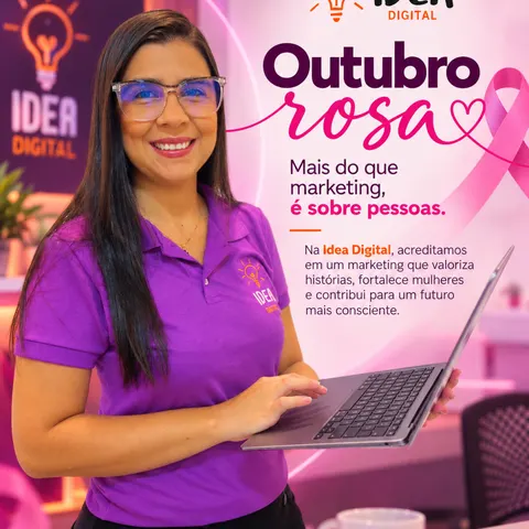 🎀 Neste Outubro Rosa, usamos a nossa voz para compartilhar uma mensagem que realmente importa. Na Idea Digital, acre…
