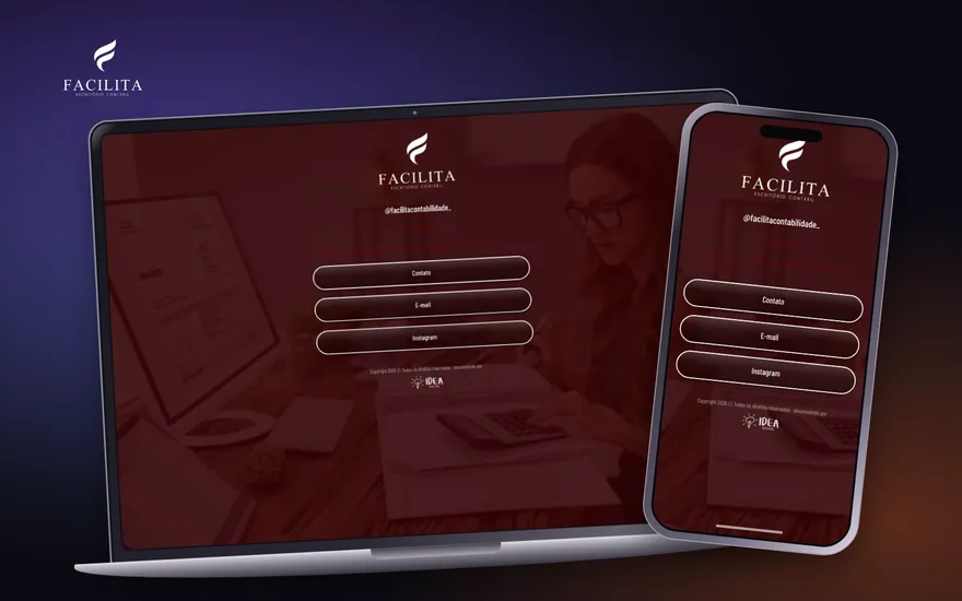 Página de links da Facilita Contabilidade